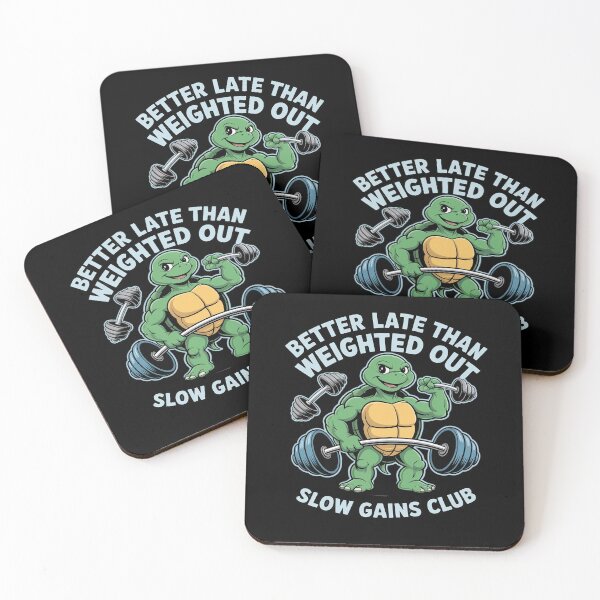 Item preview, Better Late Than Weighted Out Gym Tortoise designed and sold by petrichorsworld.