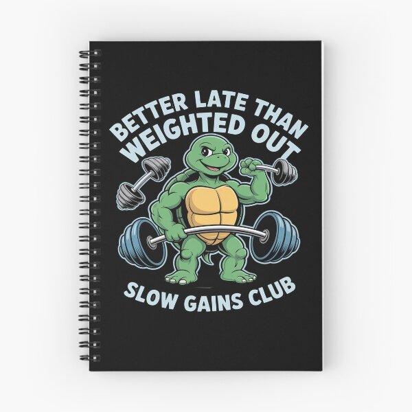 Item preview, Better Late Than Weighted Out Gym Tortoise designed and sold by petrichorsworld.