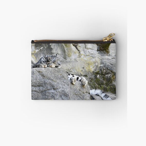 Item preview, Snow Leopard – Peace Behind the Rock / Swiss Artwork Photography designed and sold by Raphael Wolf.