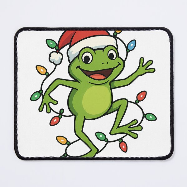 Item preview, Santa Frog Party – Dancing Christmas Frog with Santa Hat designed and sold by Trendora Studio.