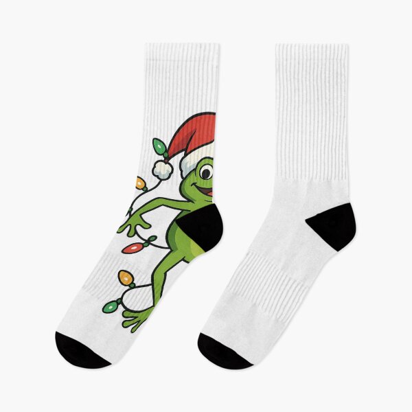 Item preview, Santa Frog Party – Dancing Christmas Frog with Santa Hat designed and sold by Trendora Studio.