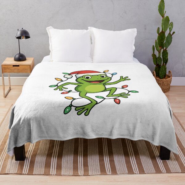 Item preview, Santa Frog Party – Dancing Christmas Frog with Santa Hat designed and sold by Trendora Studio.