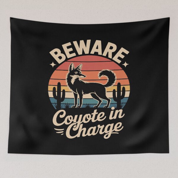 Item preview, Beware Coyote in charge Prairie Wolf Coyote designed and sold by petrichorsworld.