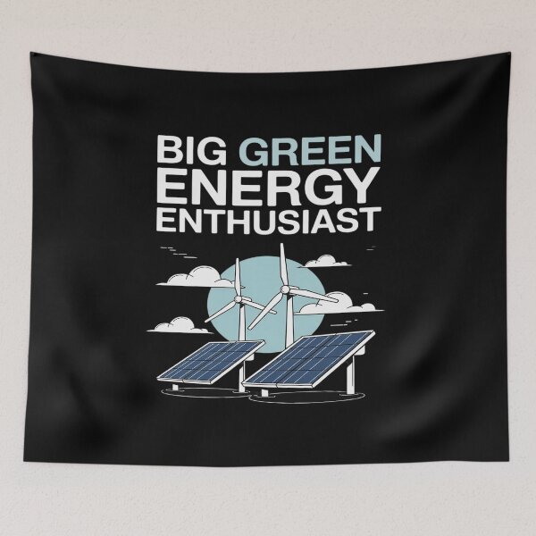 Item preview, BGEE Big Green Energy Enthusiast Solar Wind Power designed and sold by petrichorsworld.