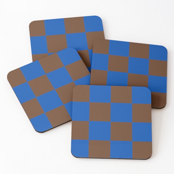 Item preview, Large Brown and Cobalt Blue Checker Pattern – Bold Modern Design designed and sold by Cultradesign.