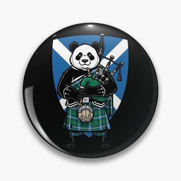 Item preview, Panda Bagpiper Scotland Flag Tartan Fun designed and sold by k3rstman1.