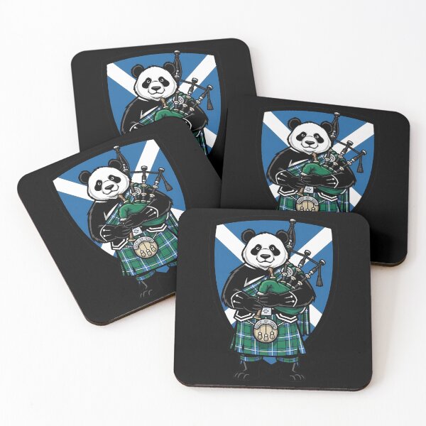 Item preview, Panda Bagpiper Scotland Flag Tartan Fun designed and sold by k3rstman1.
