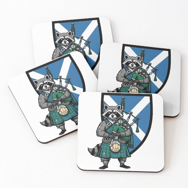 Item preview, Scottish Raccoon Bagpiper Kilt Animal designed and sold by k3rstman1.