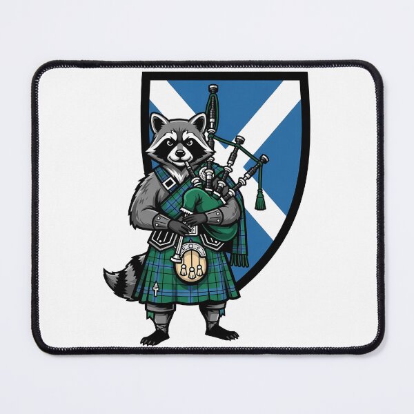 Item preview, Scottish Raccoon Bagpiper Kilt Animal designed and sold by k3rstman1.