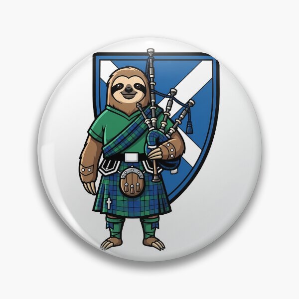 Item preview, Scottish Sloth Bagpiper Tartan Flag designed and sold by k3rstman1.