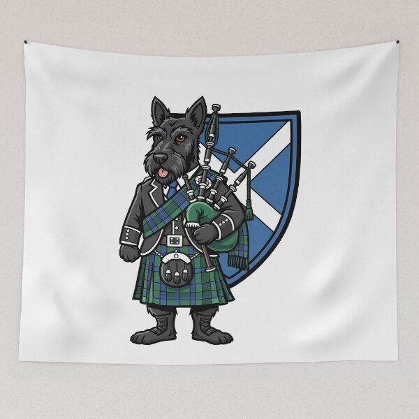 Item preview, Scottish Terrier Bagpipes Kilt Scotland designed and sold by k3rstman1.