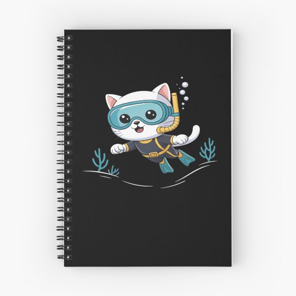 Item preview, White Cat Scuba Diving Pet Funny Snorkeling designed and sold by AmparoBoyle.
