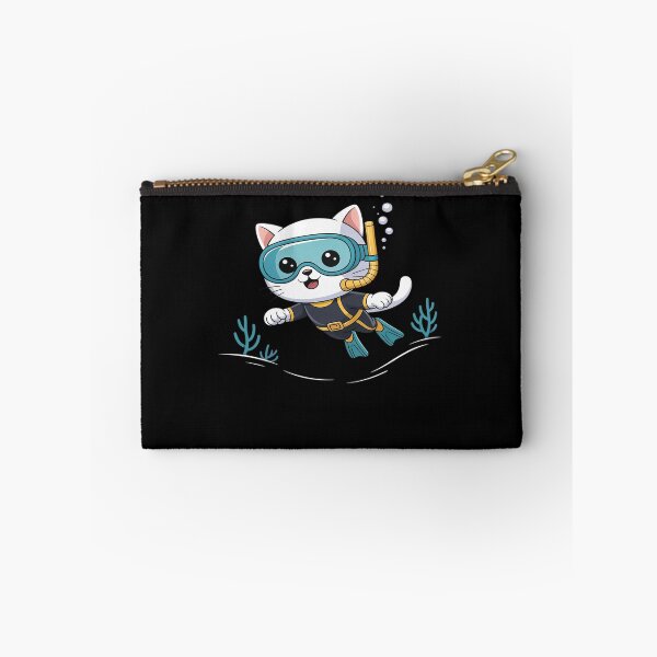 Item preview, White Cat Scuba Diving Pet Funny Snorkeling designed and sold by AmparoBoyle.