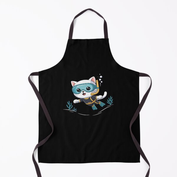 Item preview, White Cat Scuba Diving Pet Funny Snorkeling designed and sold by AmparoBoyle.