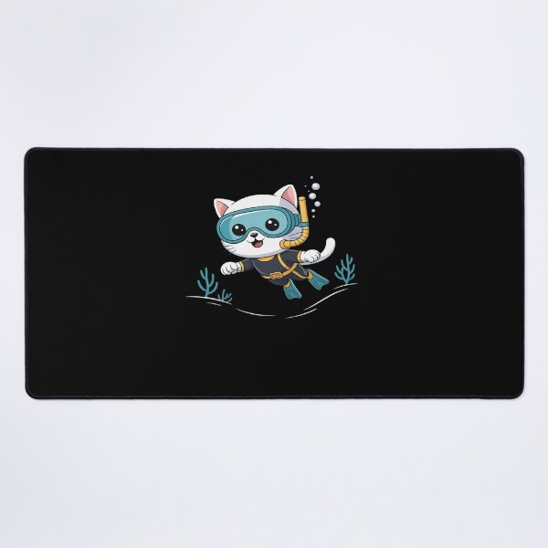 Item preview, White Cat Scuba Diving Pet Funny Snorkeling designed and sold by AmparoBoyle.
