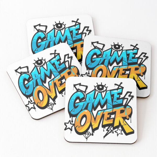 Item preview, GAME OVER Graffiti Street Art - Bold Blue and Orange Graphic designed and sold by GenZFashion000.