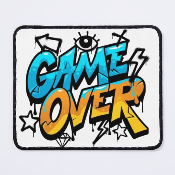 Item preview, GAME OVER Graffiti Street Art - Bold Blue and Orange Graphic designed and sold by GenZFashion000.