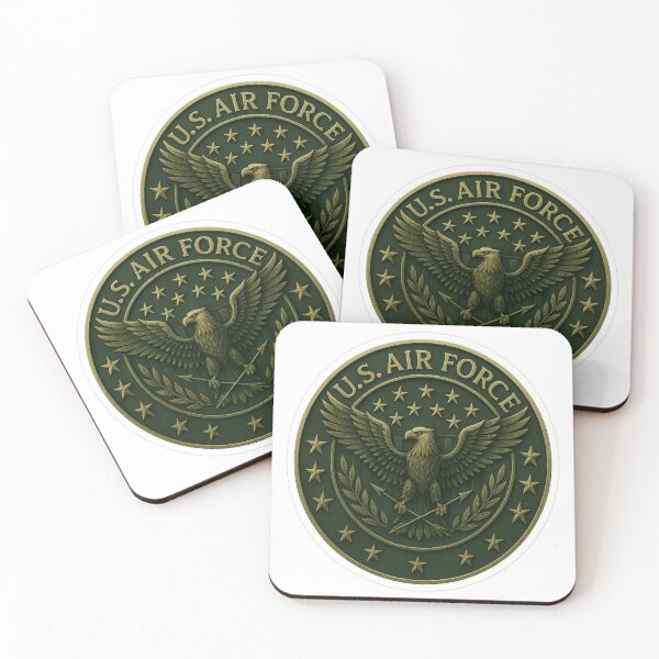 Item preview, 250th Anniversary of the USA - U.S. Air Force – Dark Green & Gold Emblem Sticker designed and sold by Collins Design.