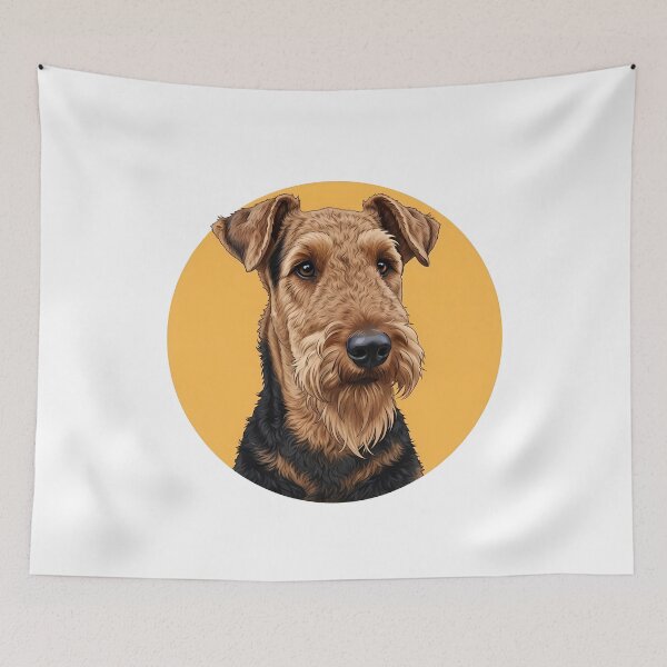 Artikelvorschau, Airedale Terrier Hunderasse Porträt entworfen und verkauft von k3rstman1.