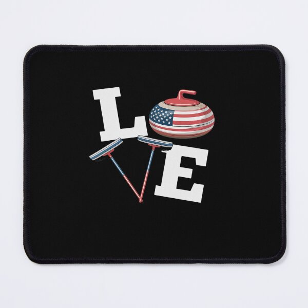 Item preview, USA curler Broom Winter ice Sports American Flag Curling designed and sold by RayArmstrong.