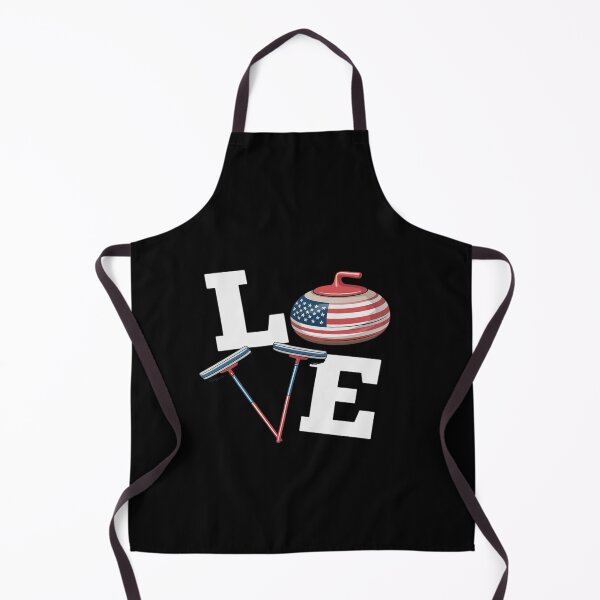 Item preview, USA curler Broom Winter ice Sports American Flag Curling designed and sold by RayArmstrong.
