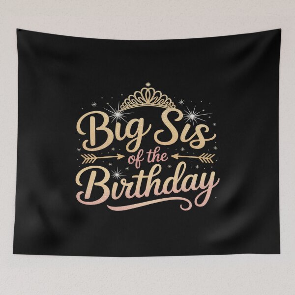 Item preview, Big Sis Of The Birthday Princess Birthday designed and sold by petrichorsworld.