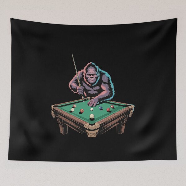 Artikelvorschau, Bigfoot Sasquatch Billard Poolspieler entworfen und verkauft von KingsLife1994.