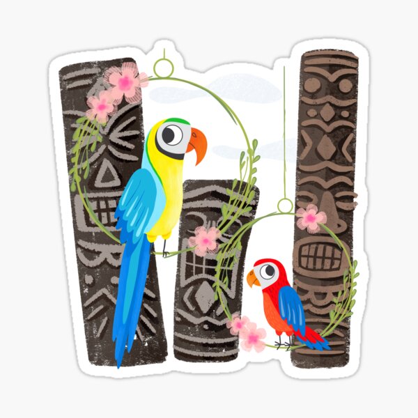 Squeaky Beakies With Freaky Tikis Sticker