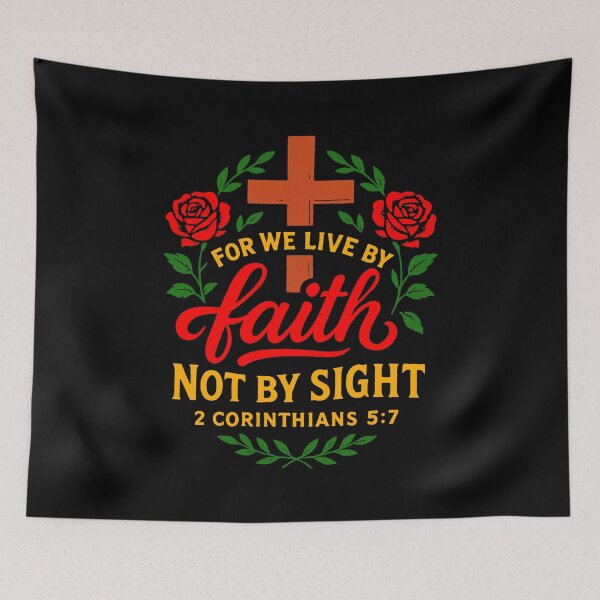 Item preview, 2 Corinthians 5:7 For We Live By Faith Not By Sight designed and sold by plushism.