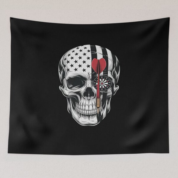 Item preview, Skull American Flag Darts Board Throwing Sports Player designed and sold by khorbiasieno.