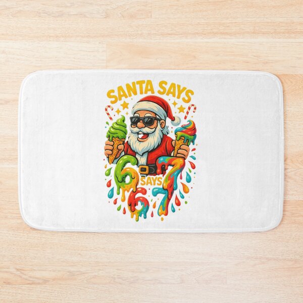 Item preview, Santa Says 6 7 Ice Cream Drip Christmas Shirt - Trendy Holiday Tee 2025 designed and sold by GeniePixel.