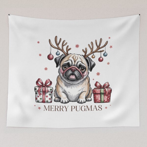 Item preview, Merry Pugmas Cute Christmas Pug designed and sold by Bandikonsalez.