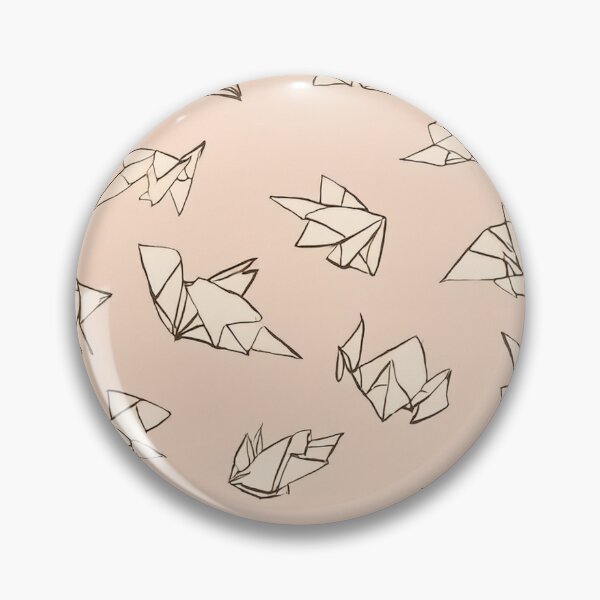 Item preview, Minimal Origami Birds Pattern on Beige designed and sold by SassyArtistry.
