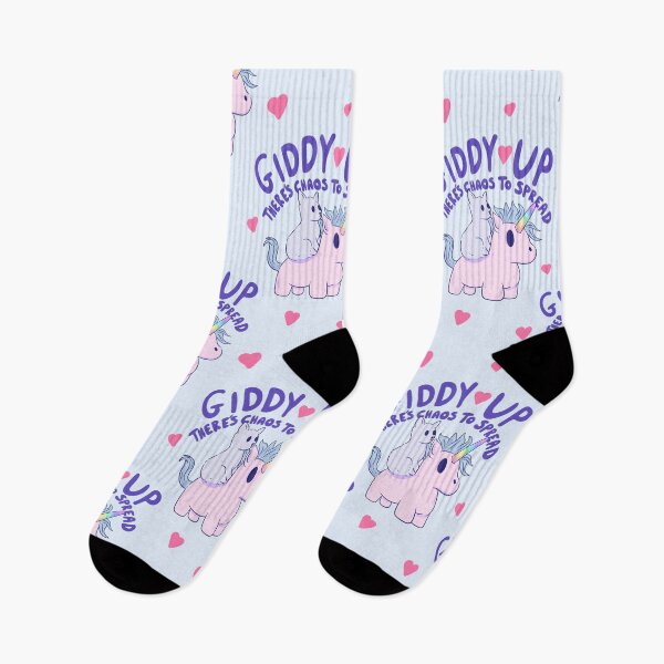 Item preview, Cute Cat Riding Unicorn - Giddy Up, There’s Chaos to Spread designed and sold by Jess.a.creates.