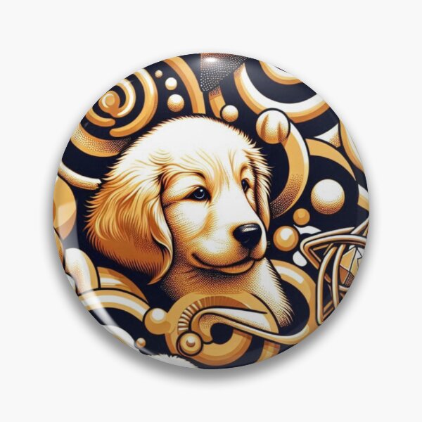 Item preview, Golden Retrievers in Abstract Pattern designed and sold by Wags & Tails.