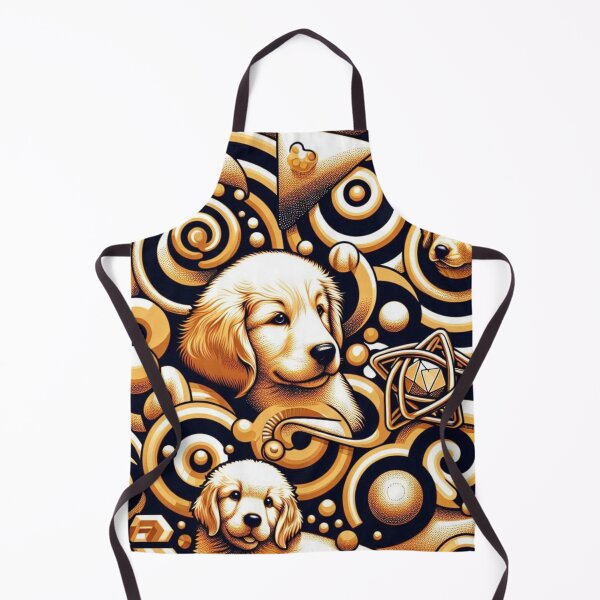 Item preview, Golden Retrievers in Abstract Pattern designed and sold by Wags & Tails.