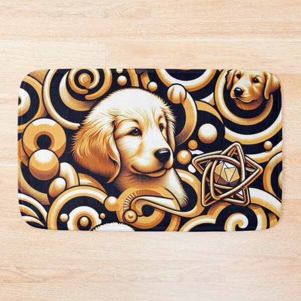 Item preview, Golden Retrievers in Abstract Pattern designed and sold by Wags & Tails.
