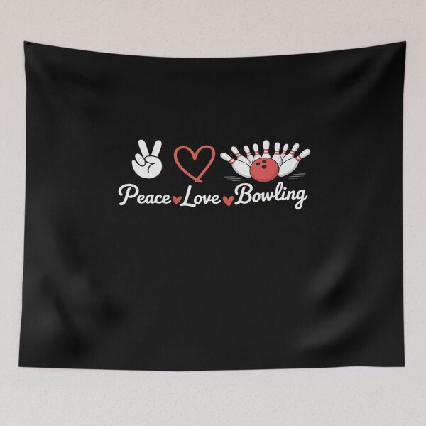 Item preview, Peace Love Bowling Cute Bowling Lover designed and sold by FranzFriesen.