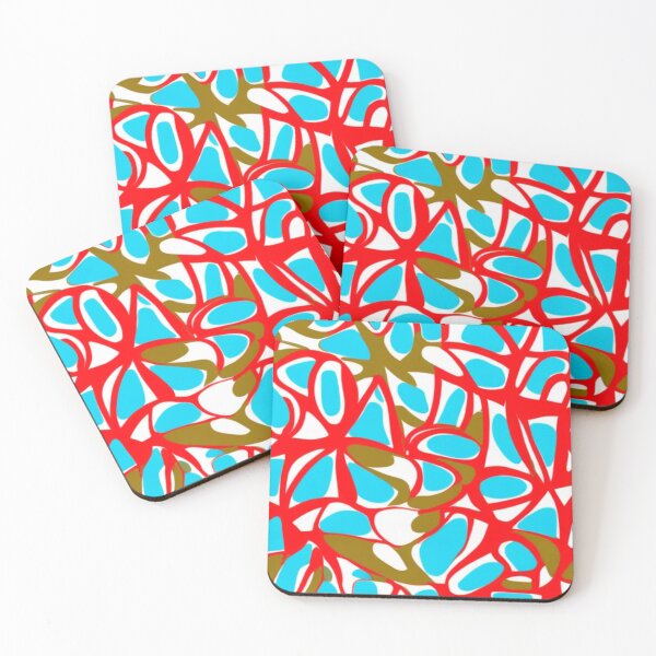 Item preview, Red Blue and Olive Abstract Pattern designed and sold by SassyArtistry.