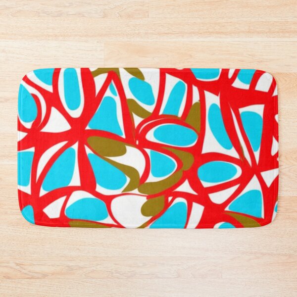 Item preview, Red Blue and Olive Abstract Pattern designed and sold by SassyArtistry.
