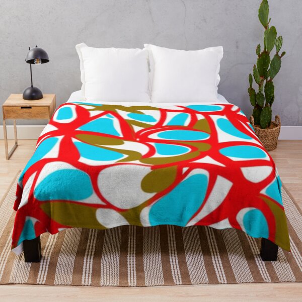 Item preview, Red Blue and Olive Abstract Pattern designed and sold by SassyArtistry.