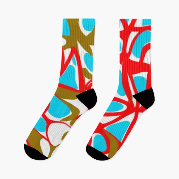 Item preview, Red Blue and Olive Abstract Pattern designed and sold by SassyArtistry.