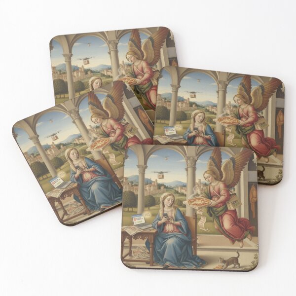 Item preview, The Annunciation Reimagined: Pizza Delivery Edition designed and sold by SammyMorry.