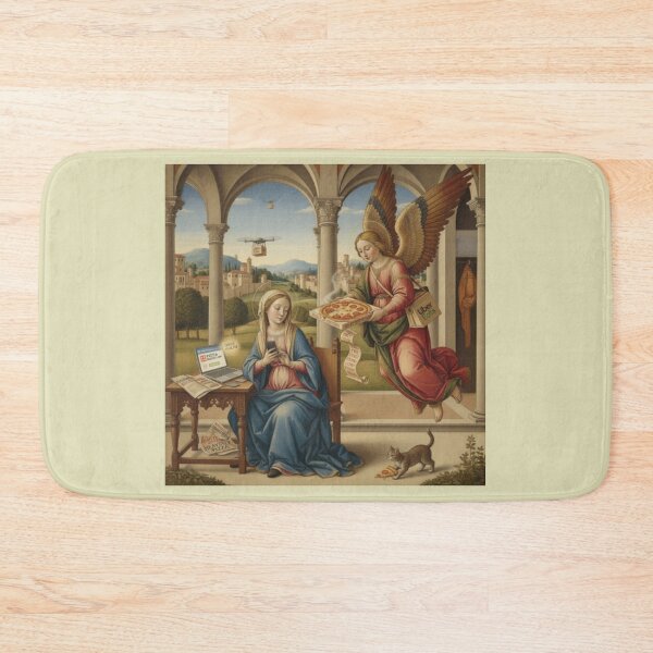 Item preview, The Annunciation Reimagined: Pizza Delivery Edition designed and sold by SammyMorry.