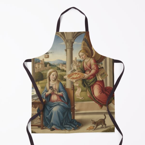 Item preview, The Annunciation Reimagined: Pizza Delivery Edition designed and sold by SammyMorry.