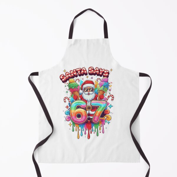 Item preview, Santa Says 6 7 Ice Cream Drip Christmas Shirt - Trendy Holiday Sticker 2025 designed and sold by GeniePixel.