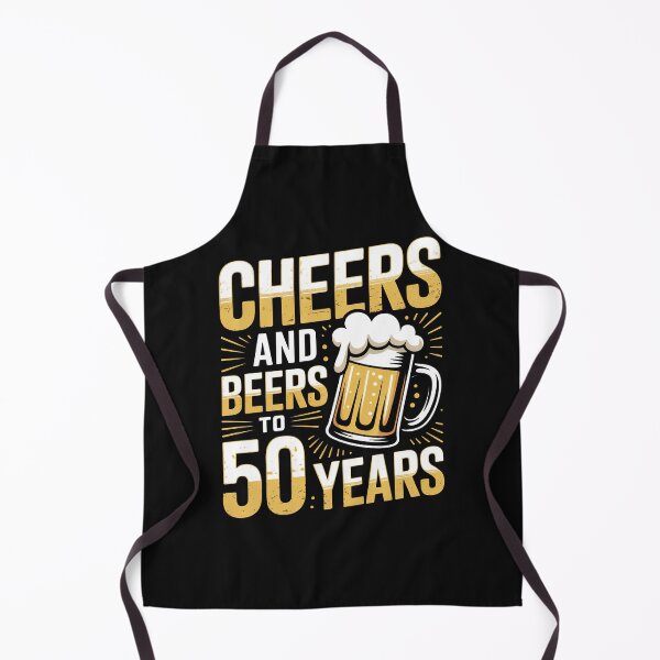 Item preview, Cheers And Beers To 50 Years 50th Birthday Gift, Retro vintage designed and sold by graphic-genie.