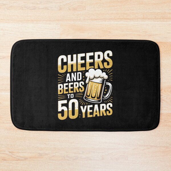 Item preview, Cheers And Beers To 50 Years 50th Birthday Gift, Retro vintage designed and sold by graphic-genie.