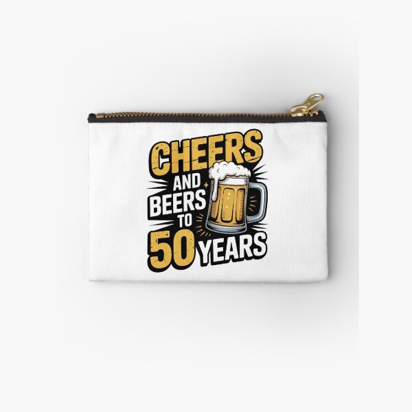 Item preview, Cheers And Beers To 50 Years 50th Birthday Gift, Retro vintage designed and sold by graphic-genie.