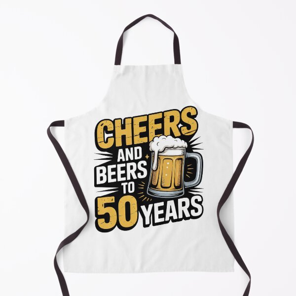 Item preview, Cheers And Beers To 50 Years 50th Birthday Gift, Retro vintage designed and sold by graphic-genie.